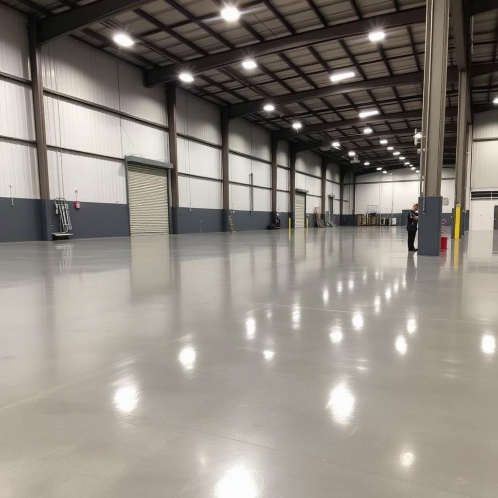 Commercial warehouse epoxy floor